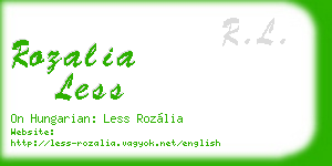 rozalia less business card